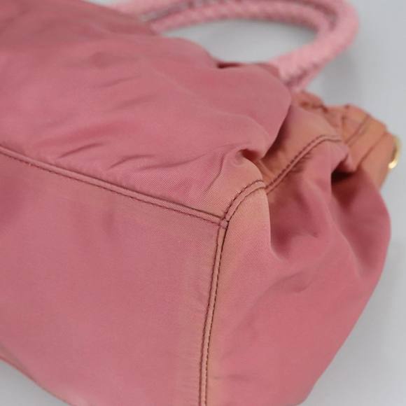 PRADA Hand Bag Nylon 2way Pink Gold Auth 100093 - Picture 12 of 16
